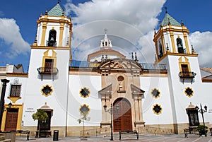 View of the Socorro Parish church, Ronda, Spain.