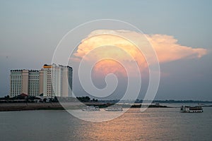 a view of Sokha Hotel near Mekong river, Phnom Penh photo