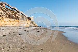 View of Solana Beach With Beach Access Steps and Lifeguard Station photo