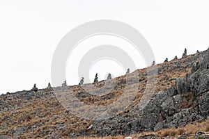 View of the Soldiers of Uchcu Pedro (Pedro Cochachin) in Shupluy, Yungay, Ancash - Peru