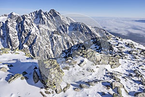 View from Solisko mountain at Vysoke Tatry