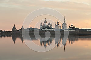 View of Solovetsky monastery in summer