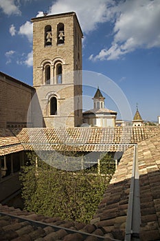 View of Solsona, Cataluna, Spain, from Museum of Solsona or Museu DiocesÃ¯Â¿Â½ i Comarcal containing Romanesque paintings and local photo