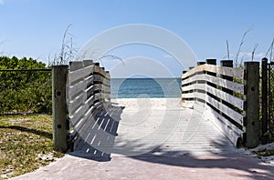 View of Sombrero Beach Seen from One of Its Entrances, Marathon, Florida photo