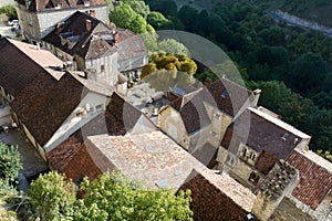 View of some houses of Rocamadour