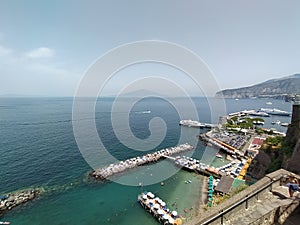 View of Sorrento bay in Naples