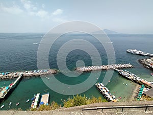 View of Sorrento bay in Naples