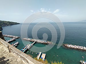 View of Sorrento bay in Naples