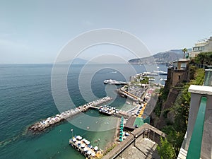 View of Sorrento bay in Naples