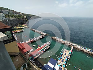 View of Sorrento bay in Naples