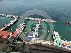View of Sorrento bay in Naples