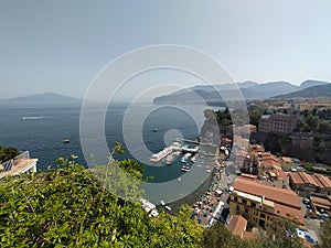 View of Sorrento bay in Naples