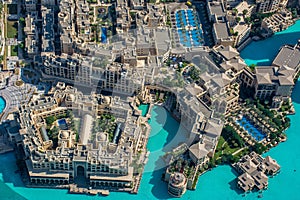 View Of The Souk Al Bahar From Burj Al Khalifa, Dubai