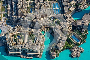 View Of The Souk Al Bahar From Burj Al Khalifa, Dubai photo