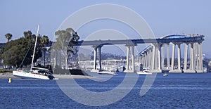 A View of the South End of the San Diego-Coronado Bridge