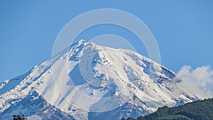 View of the south face of the Pico de Orizaba volcano in Mexico. photo