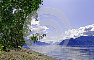 View of the southern part of Teletskoye lake