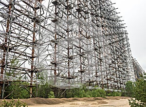 View of the Soviet radar DUGA 3 station