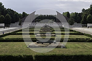 View of the Soviet war memorial, Treptower Park, Berlin, Germany