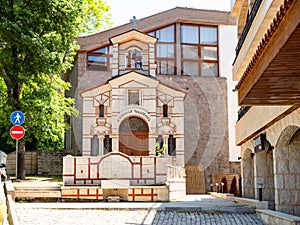 View from Sozopol, Bulgaria. Small, beautiful church in the middle of town