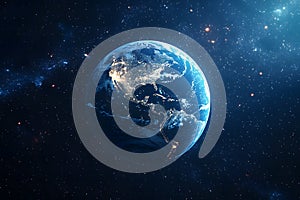 View from space of planet Earth, the nitrogen ozone layer