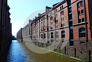 View of Speicherstadt (city of warehouses)