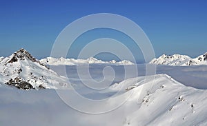 View from Speiereck to Tauern in the Austrian Alps