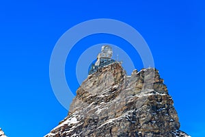 View of Sphinx Observatory on Jungfraujoch, one of highest observatories in world located at Jungfrau railway stati photo