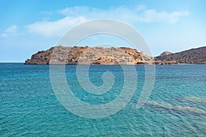 View of Spinalonga Island on Crete, Greece