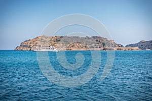 View of Spinalonga Island on Crete, Greece