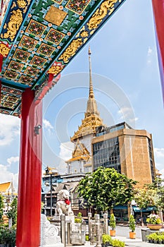 View of the spire of Wat Traimit