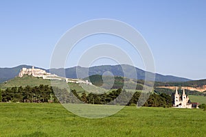 View of Spis castle and monastery Spisska kapitula, Slovakia