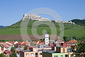 View of Spis castle and Spisske Podhradie, Slovakia