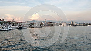 A view of Split city from adriatic sea