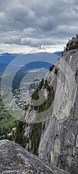 View of squamish behind the face of stawamus chief