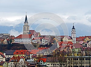 View of The City of Kranj, Slovenia in Winter photo