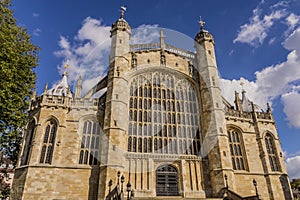 View of St George`s Chapel within the grounds of Windsor Castle