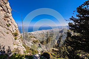 View from St. Hilarion castle near Kyrenia