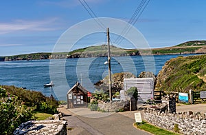 St Justinian`s, St Davids, Wales captured from above