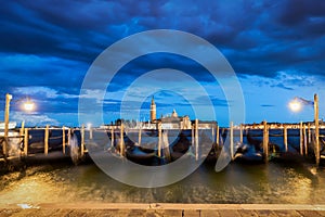 View from the St. Mark`s Square to San Giorgio Maggiore in Venice