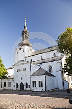 View of St Mary Cathedral Dome Church on Toompea Hill in old Tallinn, Estonia