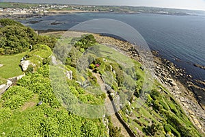 View from St Michaels Mount Cornwall England