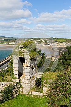 View on St Michaels Mount Marazion Cornwall England UK