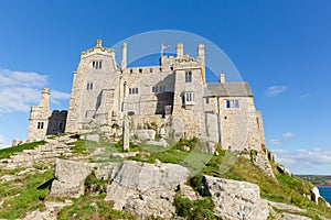 View on St Michaels Mount Marazion Cornwall England UK