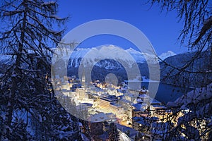 View of St. Moritz during winter