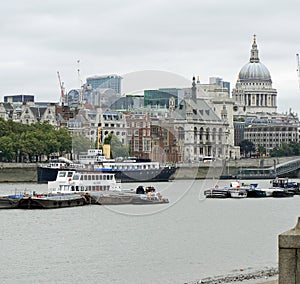 View of St Paul's Cathedral across the Thames in London