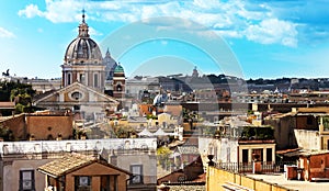 View of St. Peter`s Basilica in Rome
