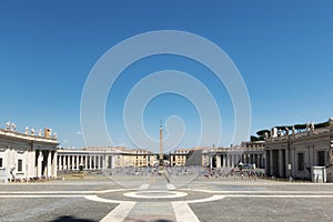 View St. Peter`s Basilica on St. Peter`s Square