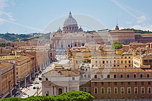 View on St. Peter's Basilica in Vatican City