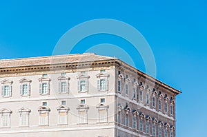 View of St. Peter`s Square from Rome in Italy